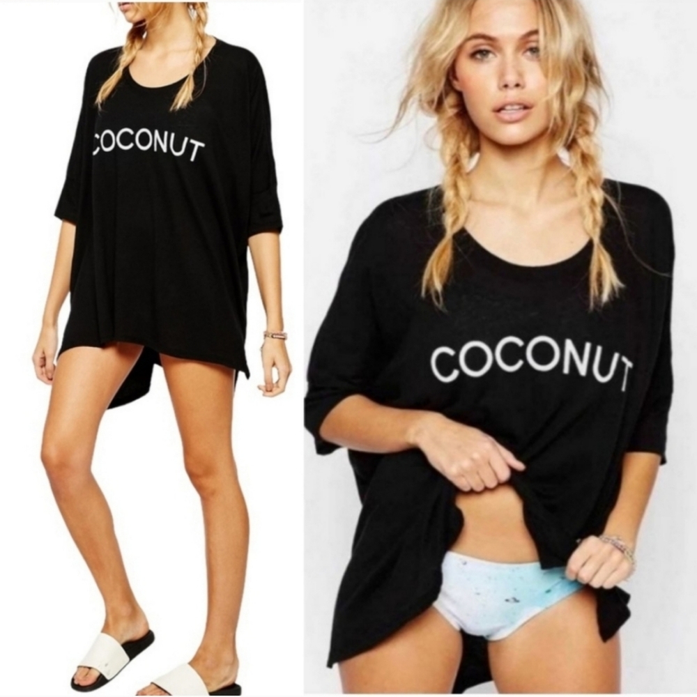 🆕️ Wildfox Swim Coconut Oversized Tee Swimsuit Coverup